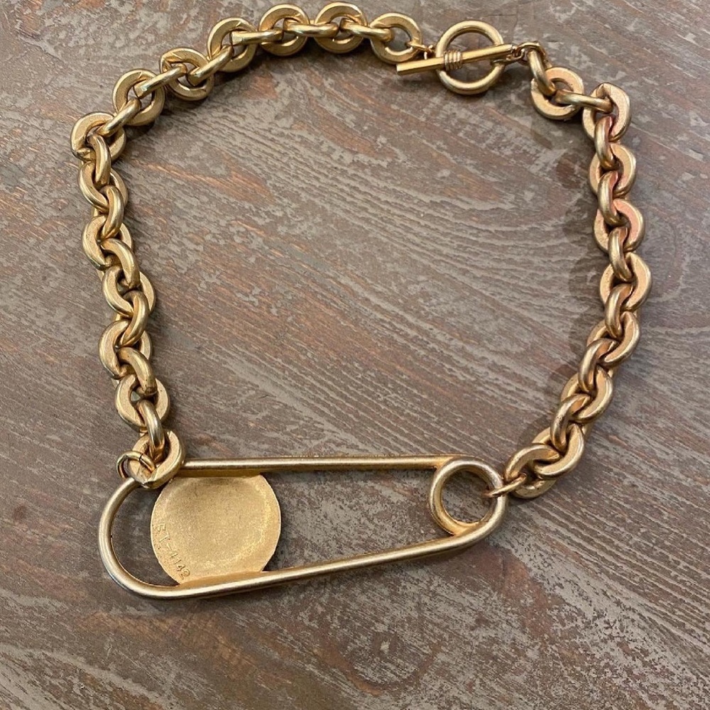VINTAGE VERSACE Gold Choker Chain Necklace - Picture 5 of 7